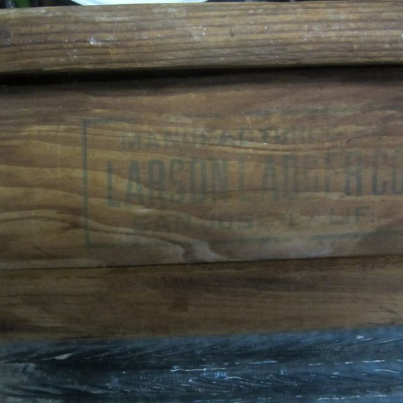 VTG 40'S WOODEN FRAMED WASHBOARD W/WAVY GLASS, FARMHOUSE CHIC DECOR - Picture 2 of 4